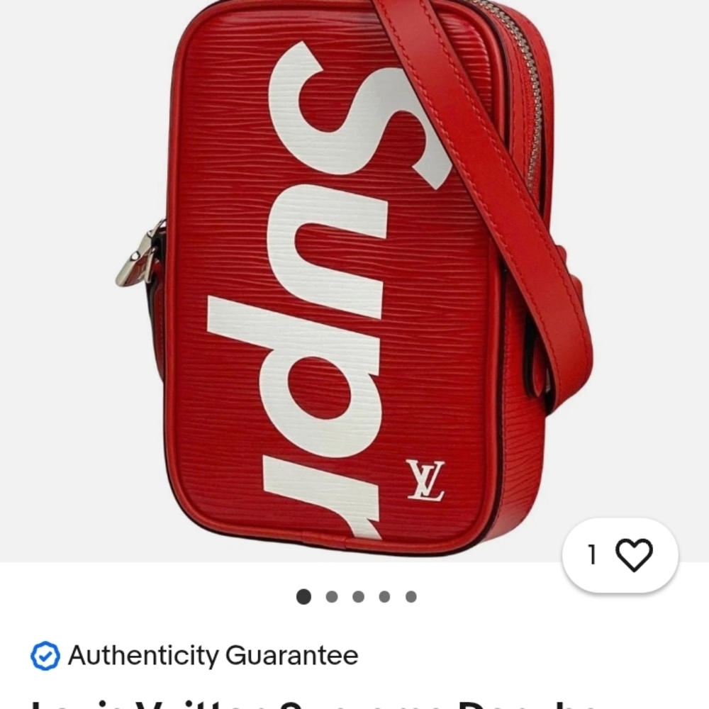 Louis Vuitton Red Belt Bag with White Accents